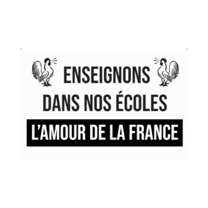 Lot de 50 stickers "Enseignons dans nos écoles l'amour de la France"