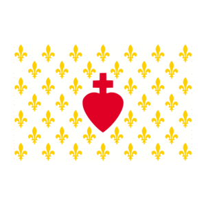 Drapeau Sacré-Cœur/Fleur de lys