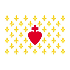 Drapeau Sacré-Cœur/Fleur de lys