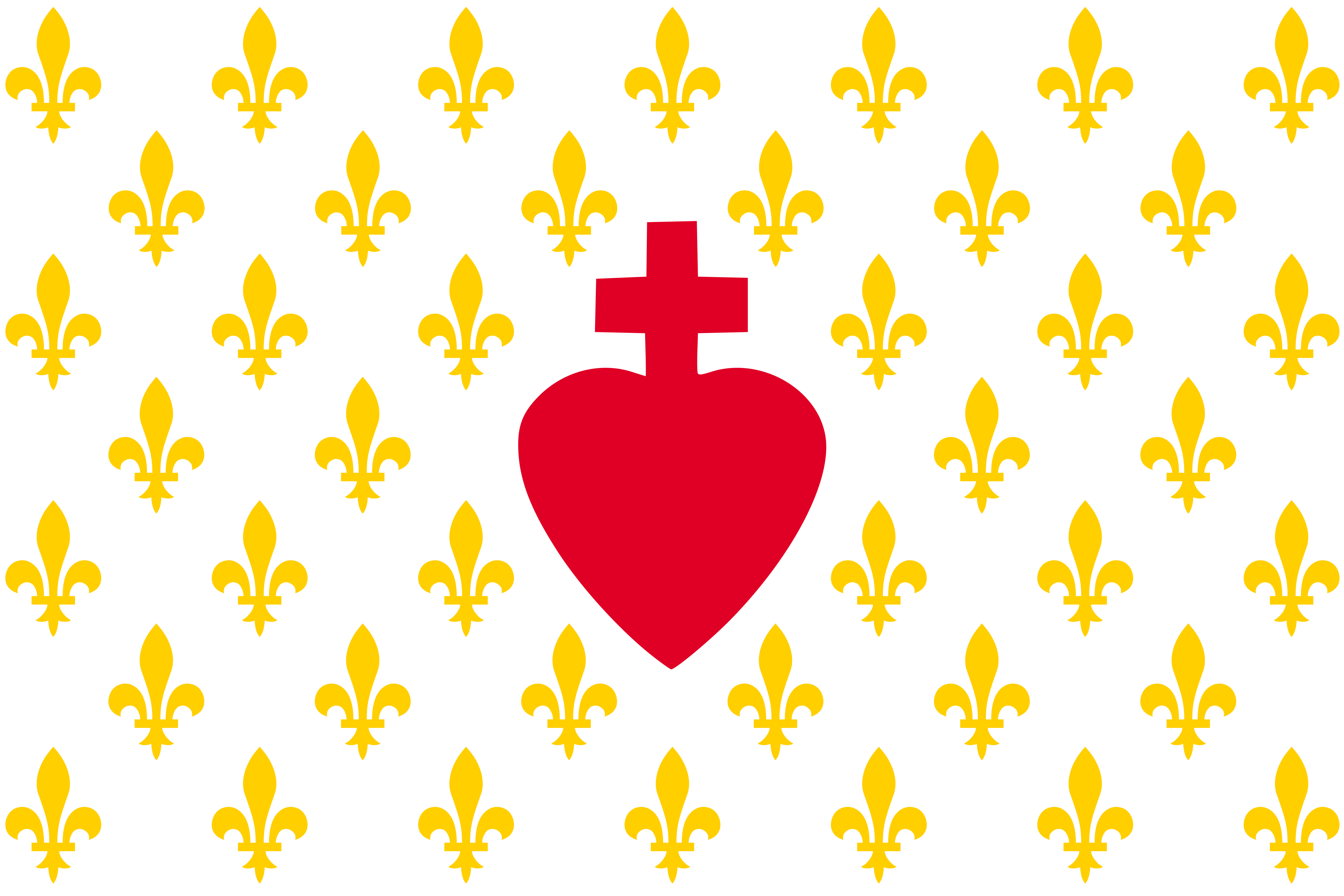 Drapeau De Table Sacré Coeur De Jésus 21x14cm - Catholique Haute