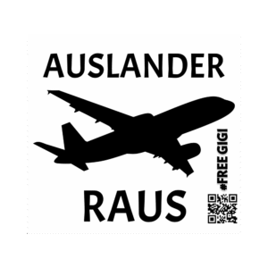 Lot de 50 stickers “Auslander Raus”