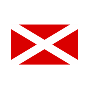 Drapeau Gascogne Croix de Saint André