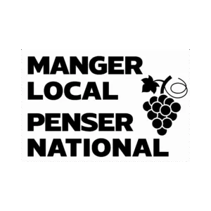 Lot de 50 stickers Manger Local Penser National
