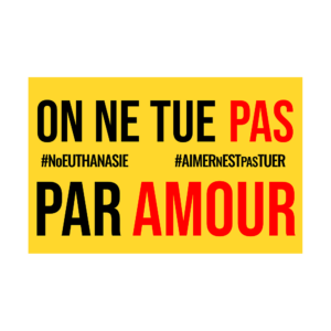 Autocollant On ne tue pas par amour