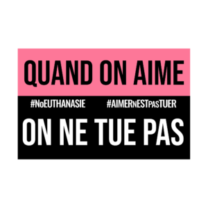 Autocollant Quand on aime on ne tue pas