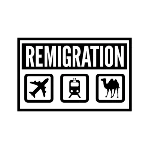 Lot de 50 stickers Remigration
