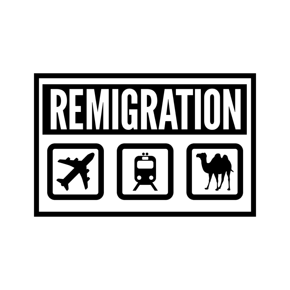Lot de 50 stickers Remigration immigration Lot de 50 stickers Remigration immigration